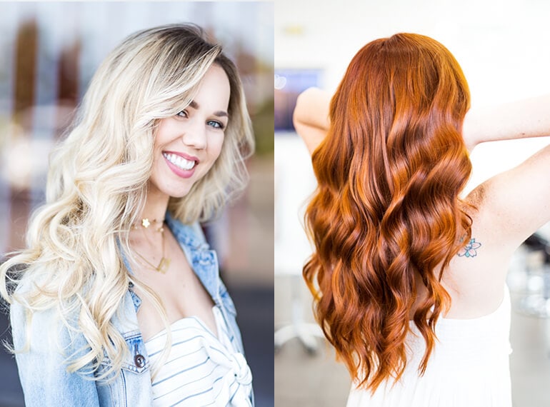 Blonde Balayage and Red Hair Color